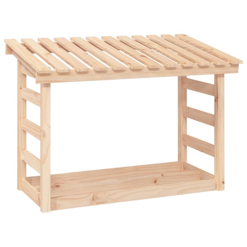 vidaXL Stojan na palivové drevo 108x64,5x78 cm masívna borovica