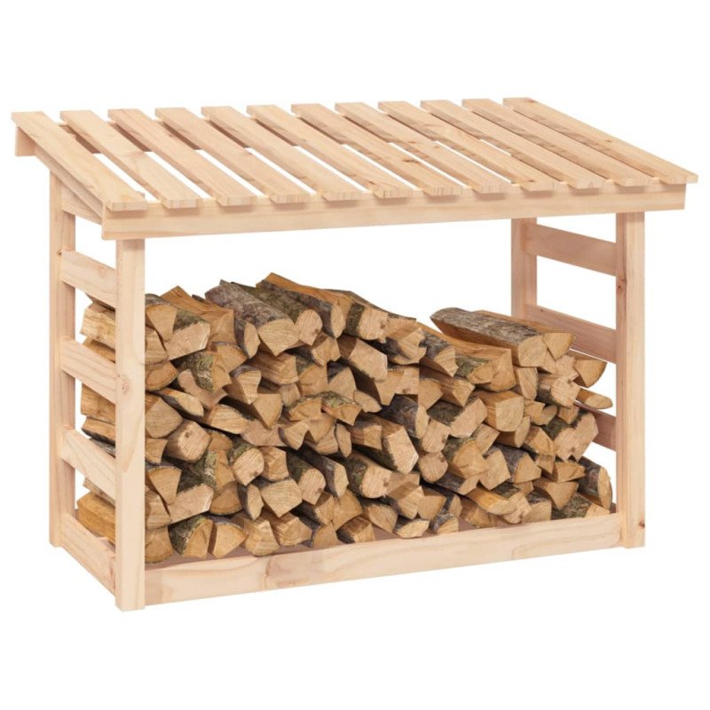 vidaXL Stojan na palivové drevo 108x64,5x78 cm masívna borovica