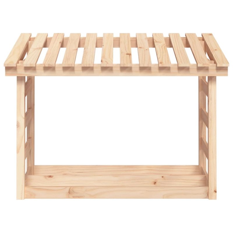vidaXL Stojan na palivové drevo 108x64,5x78 cm masívna borovica