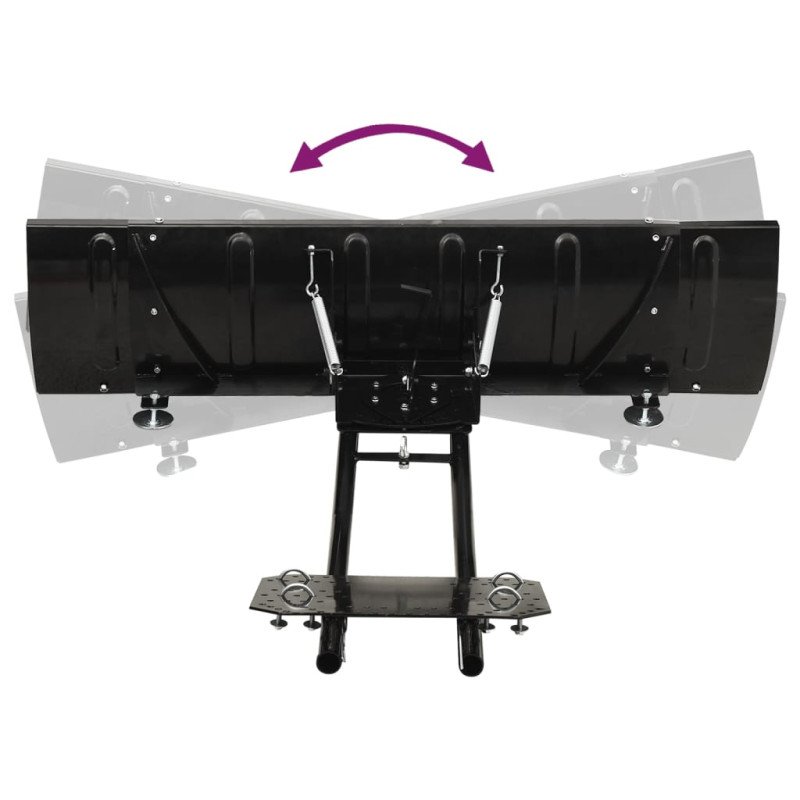 vidaXL Radlica na sneh pre ATV 150x38 cm čierna