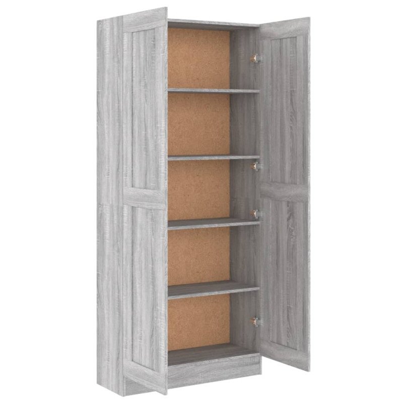 vidaXL Knižnica sivý dub sonoma 82,5x30,5x185,5 cm spracované drevo