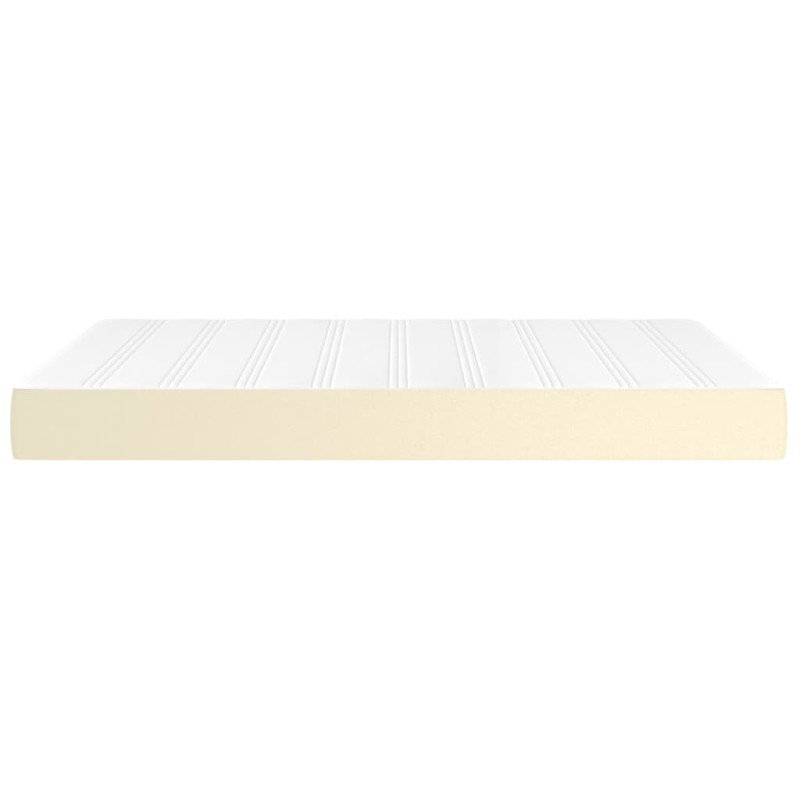 vidaXL Matrac s taštičkovými pružinami krémový 140x200x20cm umelá koža