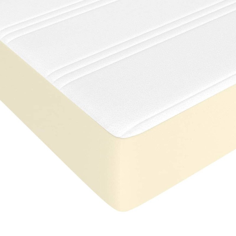 vidaXL Matrac s taštičkovými pružinami krémový 140x200x20cm umelá koža