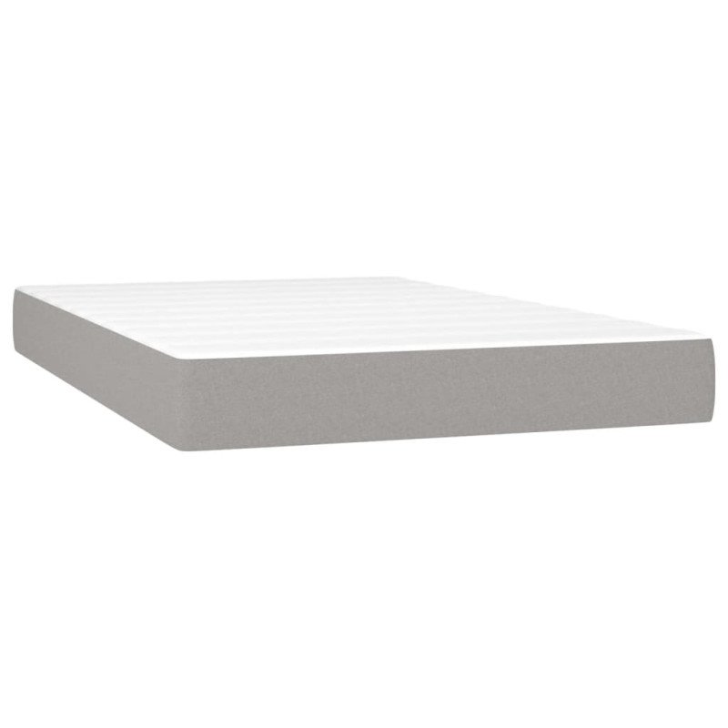 vidaXL Matrac s taštičkovými pružinami bledosivý 120x200x20 cm látka
