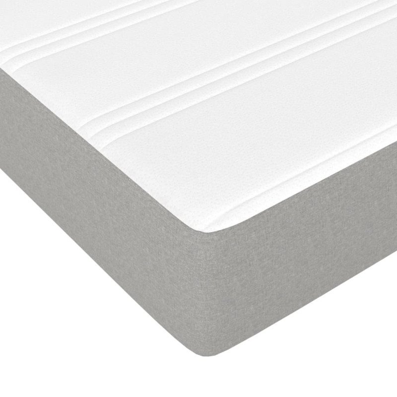 vidaXL Matrac s taštičkovými pružinami bledosivý 120x200x20 cm látka