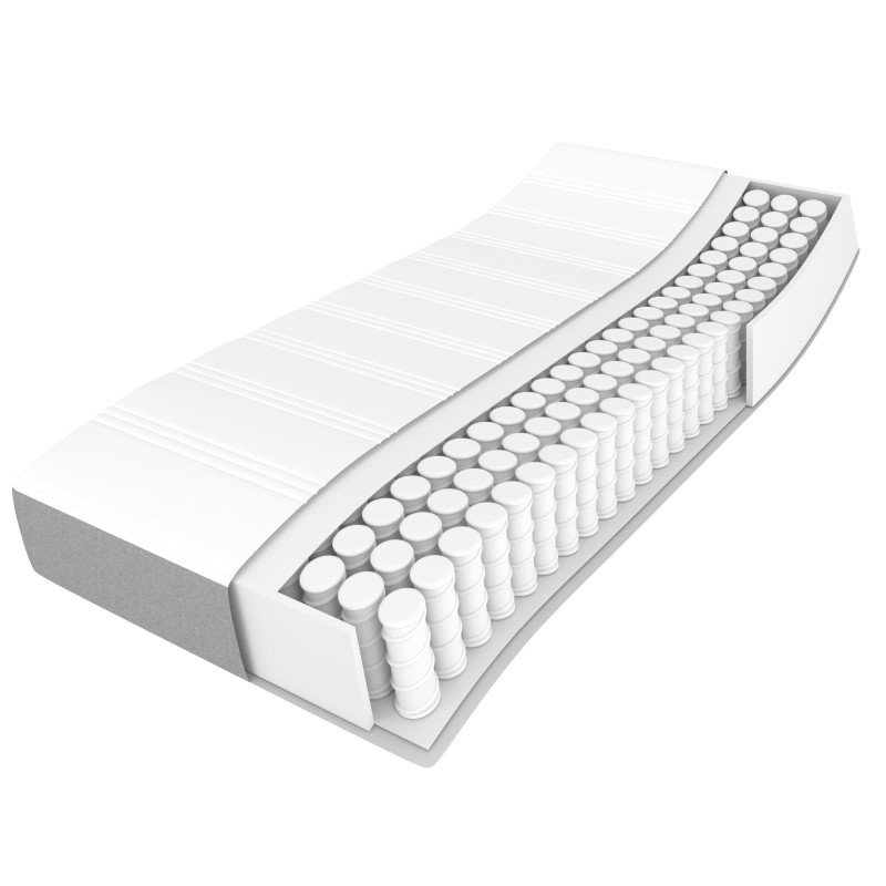 vidaXL Matrac s taštičkovými pružinami bledosivý 120x200x20 cm látka