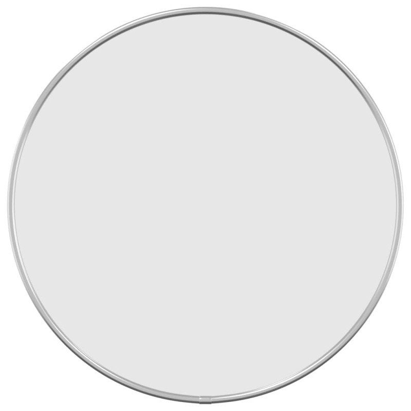 vidaXL Nástenné zrkadlo strieborné Ø 40 cm okrúhle