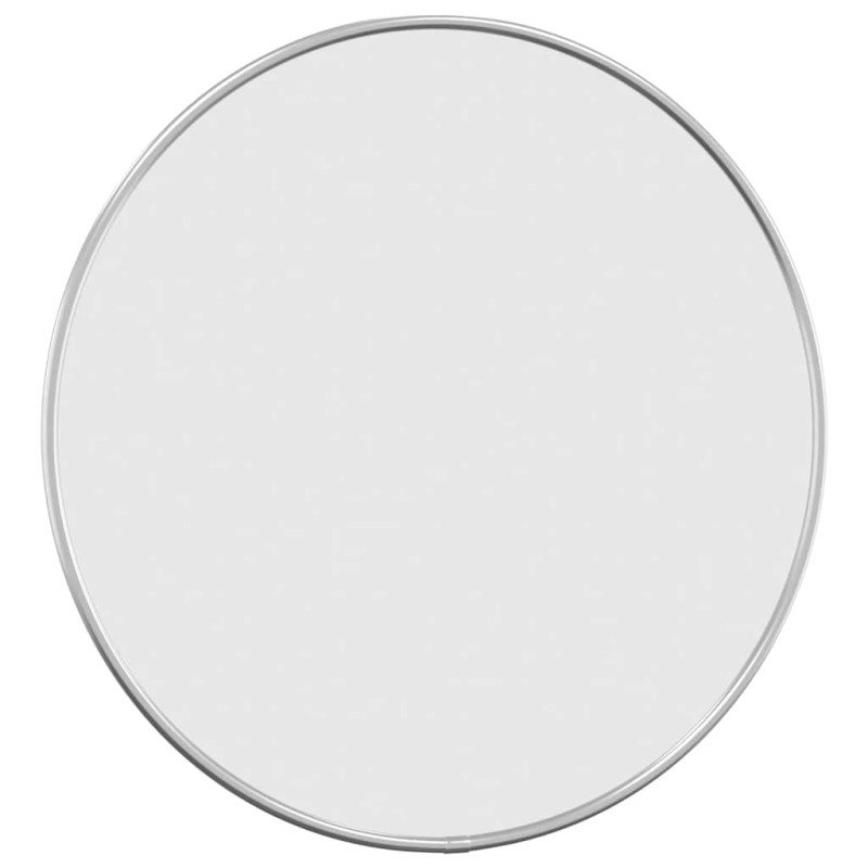vidaXL Nástenné zrkadlo strieborné Ø 40 cm okrúhle