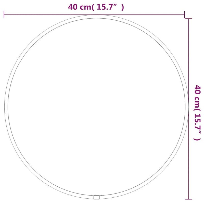 vidaXL Nástenné zrkadlo strieborné Ø 40 cm okrúhle