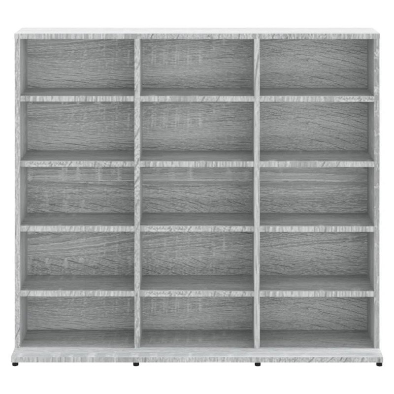 vidaXL CD skrinka sivá sonoma 102x23x89,5 cm spracované drevo