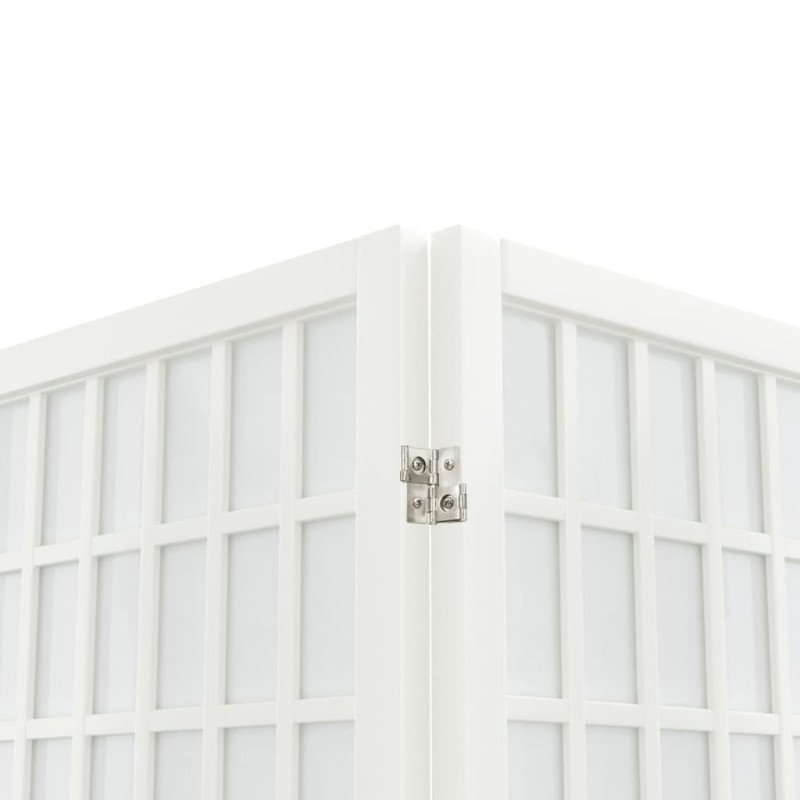 vidaXL Skladací paraván s 3 panelmi, japonský štýl 120x170 cm biely