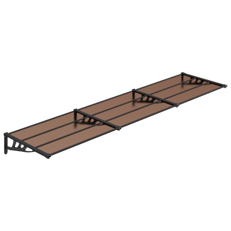 vidaXL Vchodová strieška čierna 358,5x90 cm polykarbonát