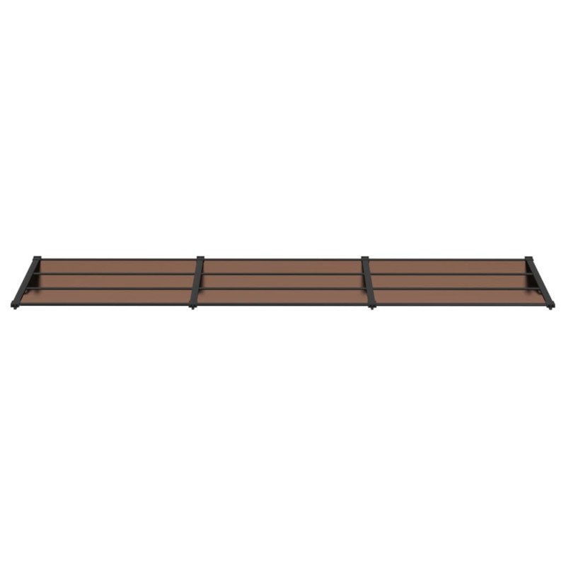 vidaXL Vchodová strieška čierna 358,5x90 cm polykarbonát