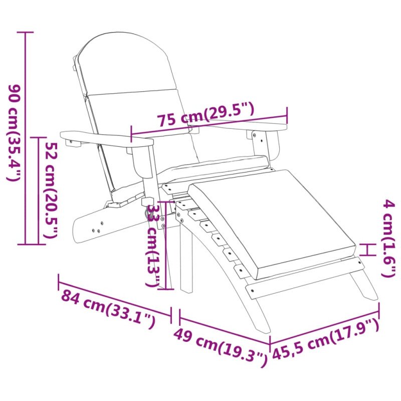 vidaXL 3-dielna záhradná sedacia súprava Adirondack akáciový masív