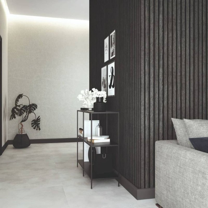 Noordwand Tapeta Botanica Wooden Slats čierna a sivá