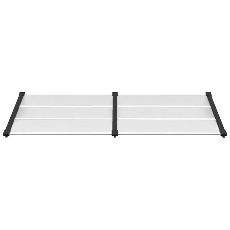 vidaXL Vchodová strieška čierna a priehľadná 199x90 cm polykarbonát