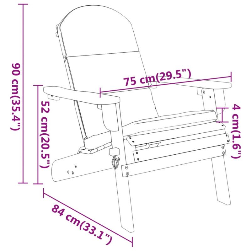 vidaXL 4-dielna záhradná sedacia súprava Adirondack akáciový masív