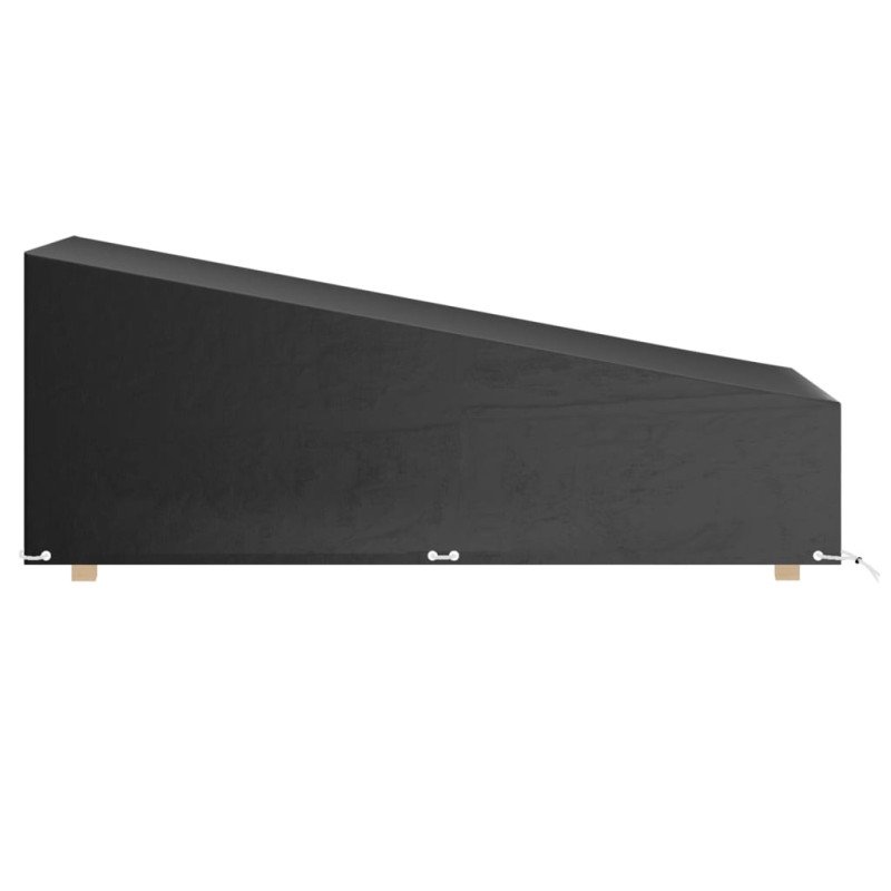 vidaXL Kryty na lehátko 2 ks 12 očiek 200x65x35/60 cm polyetylén