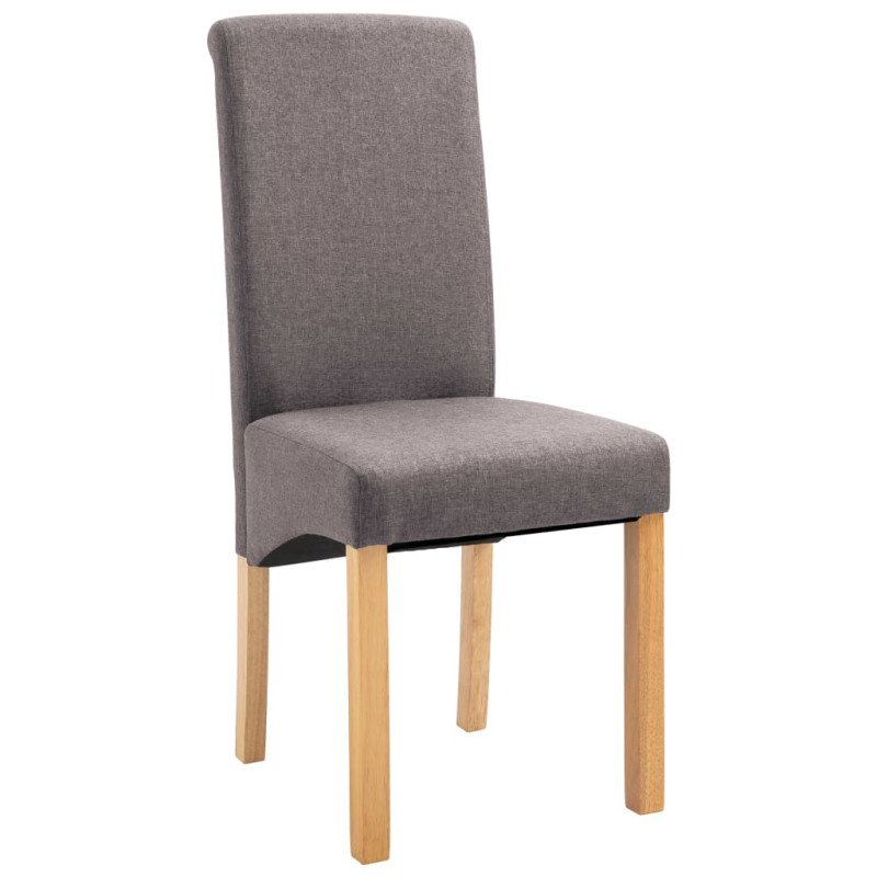 vidaXL Jedálenské stoličky 4 ks, sivohnedé, látka