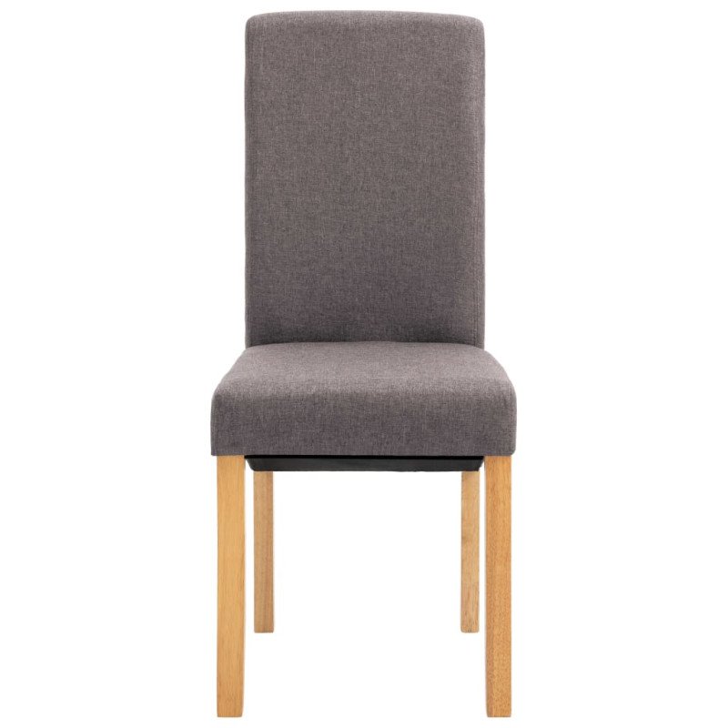 vidaXL Jedálenské stoličky 4 ks, sivohnedé, látka