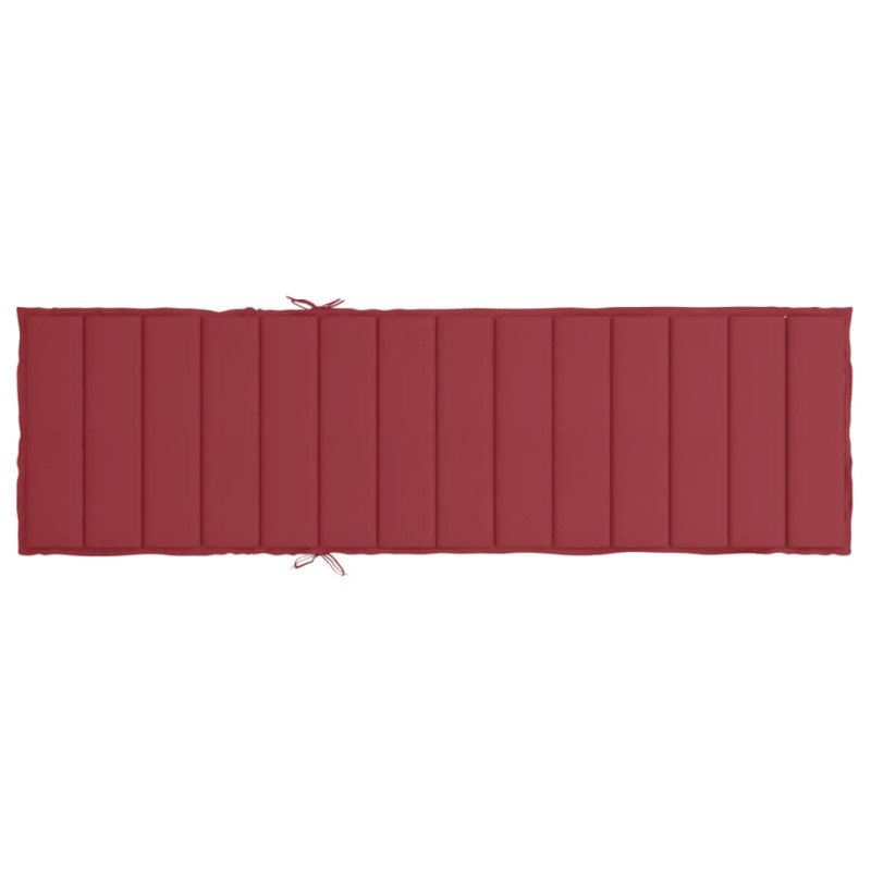 vidaXL Podložka na ležadlo, vínovo červená 200x70x3cm, oxfordská látka