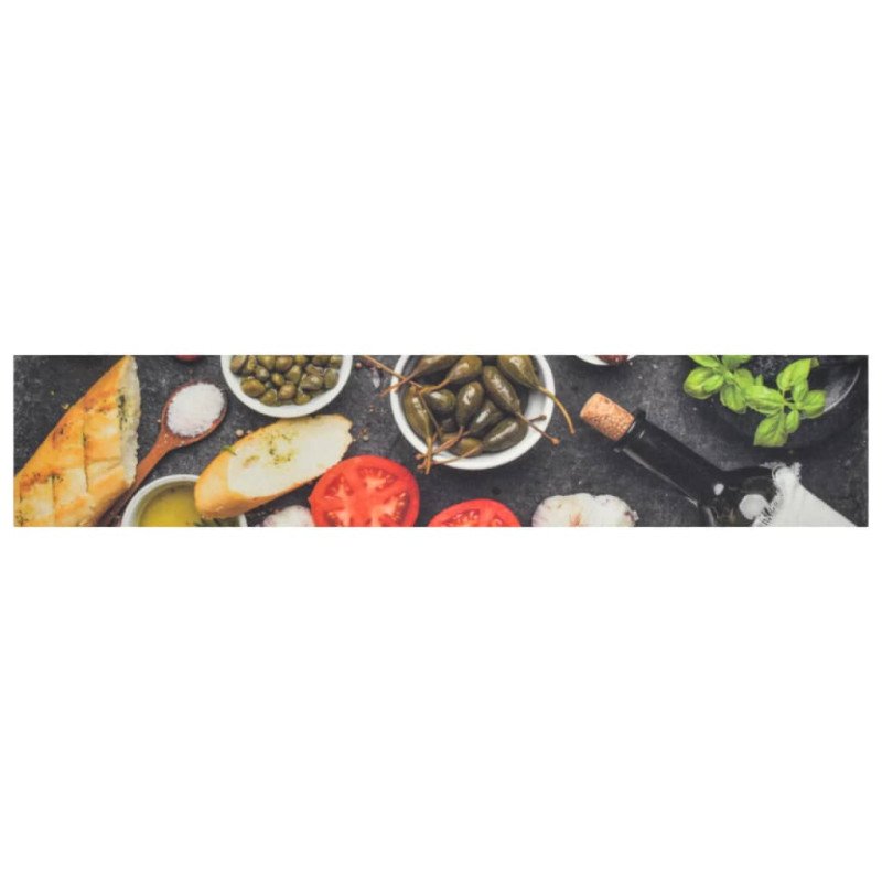 vidaXL Kuchynský koberec umývateľný Wine & Dinner 60x300 cm zamat