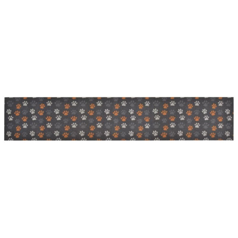 vidaXL Kuchynský koberec umývateľný labky 60x300 cm zamat