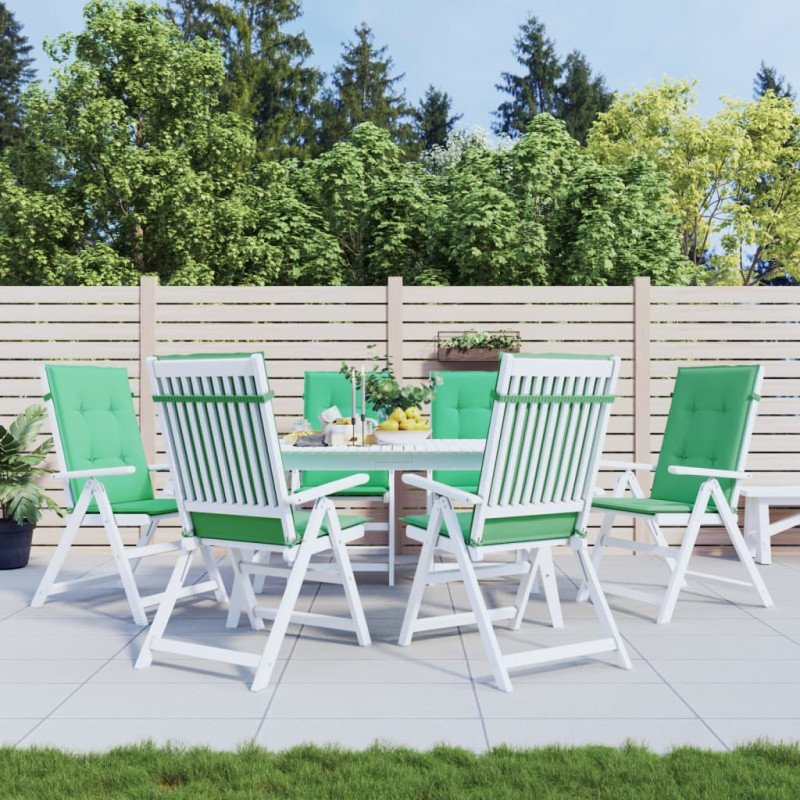 vidaXL Podložky na záhradné stoličky, vysoké operadlo 6 ks 120x50x3 cm