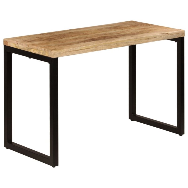 vidaXL Jedálenský stôl 115x55x76 cm masívne mangovníkové drevo a oceľ