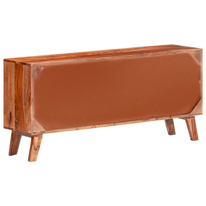 vidaXL Komoda sivá 120x30x55 cm masívne sheeshamové drevo