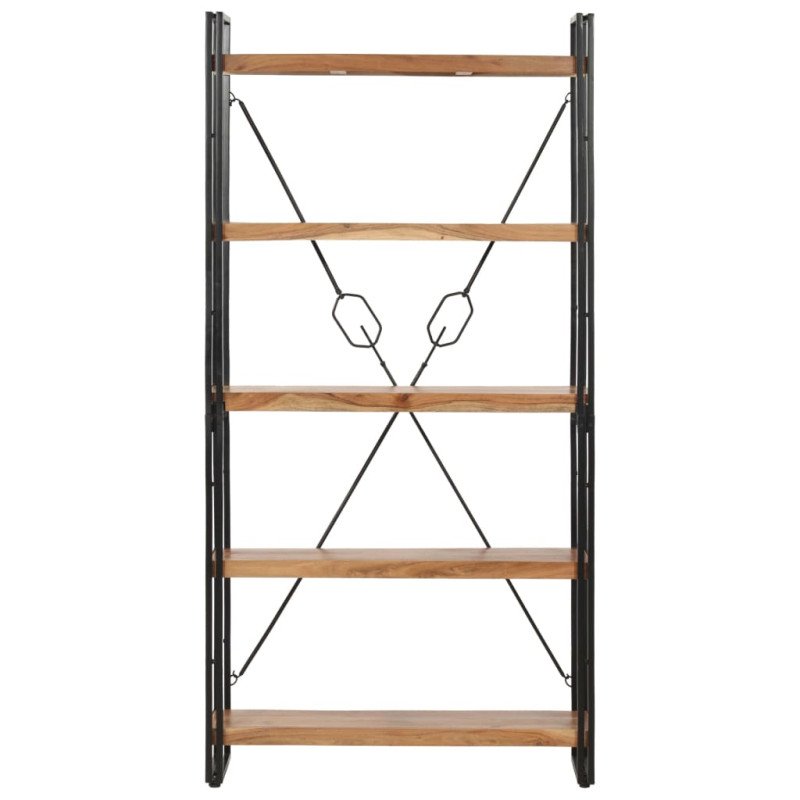 vidaXL Knižnica s 5 policami 90x30x180 cm, akáciový masív