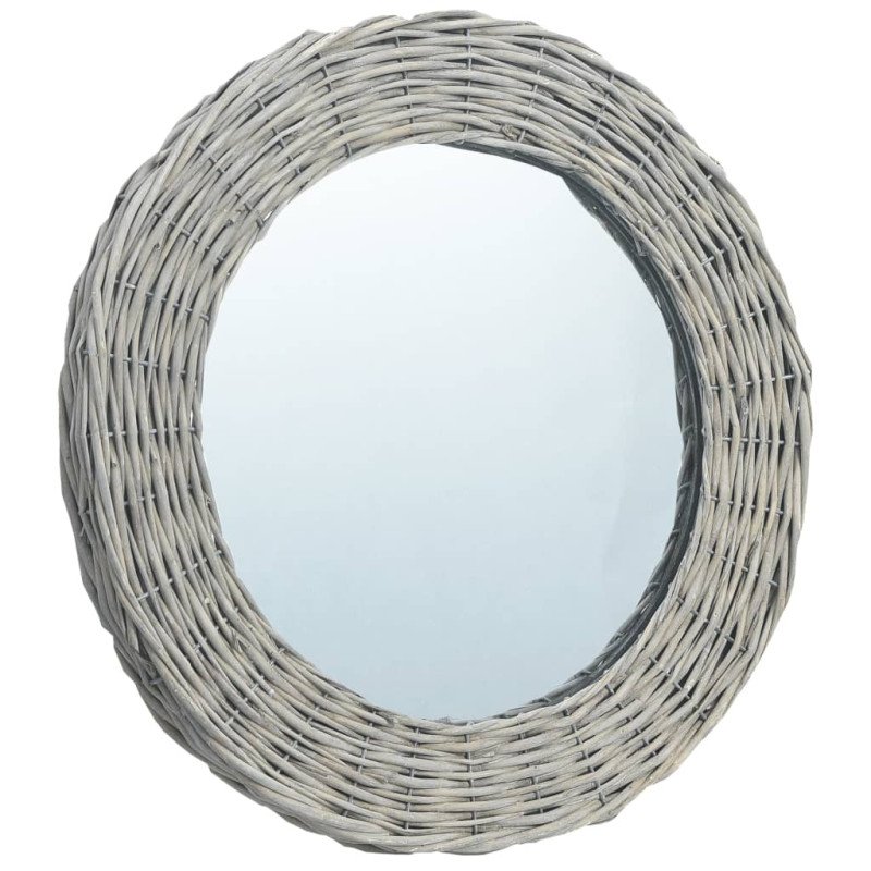 vidaXL Zrkadlo 80 cm, prútie
