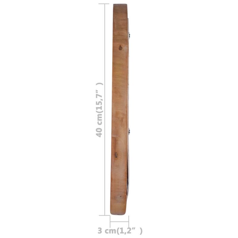 vidaXL Nástenné zrkadlo 40 cm tíkové okrúhle