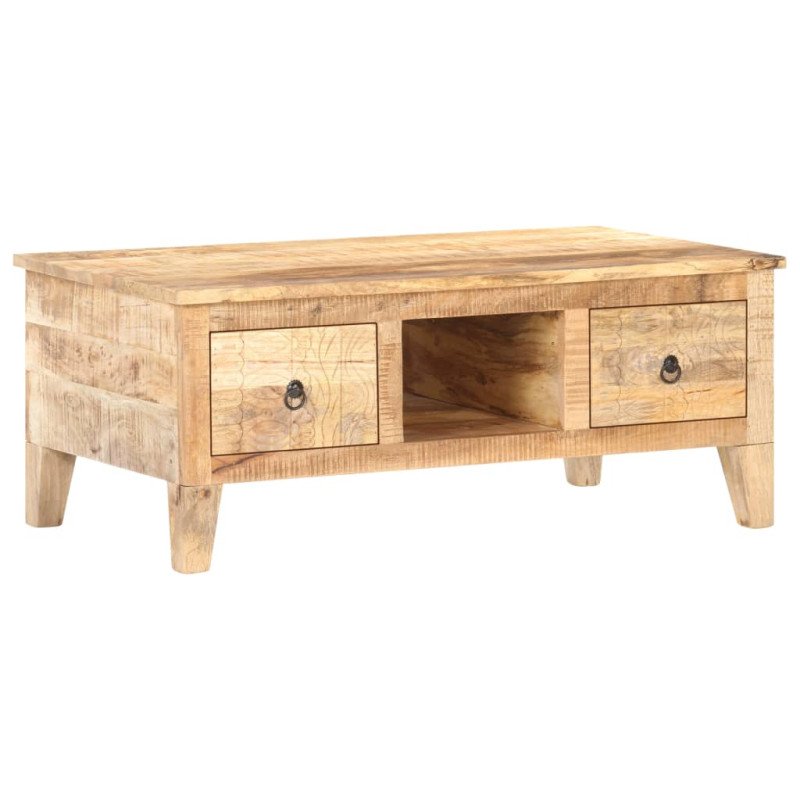 vidaXL Konferenčný stolík 100x55x40 cm, surové mangové drevo