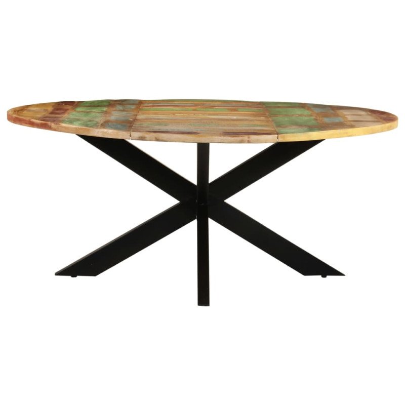 vidaXL Jedálenský stôl okrúhly 175x75 cm masívne recyklované drevo
