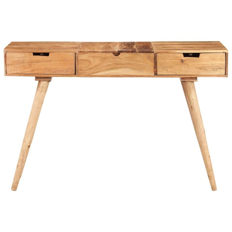vidaXL Toaletný stolík so zrkadlom 112x45x76 cm masívne akáciové drevo