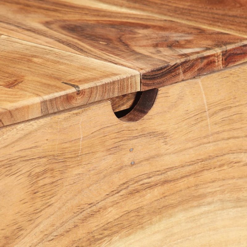 vidaXL Toaletný stolík so zrkadlom 112x45x76 cm masívne akáciové drevo