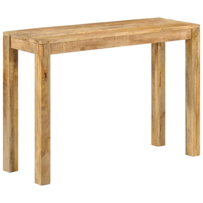 vidaXL Konzolový stolík 110x35x76 cm surový mangovníkový masív 