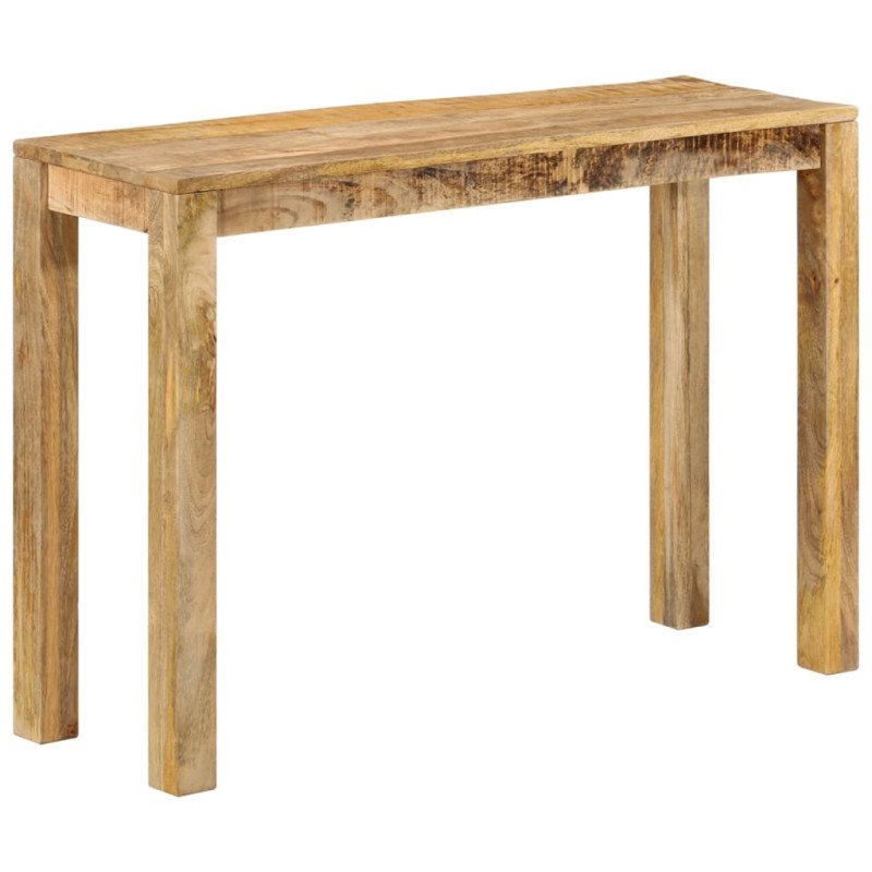 vidaXL Konzolový stolík 110x35x76 cm surový mangovníkový masív 