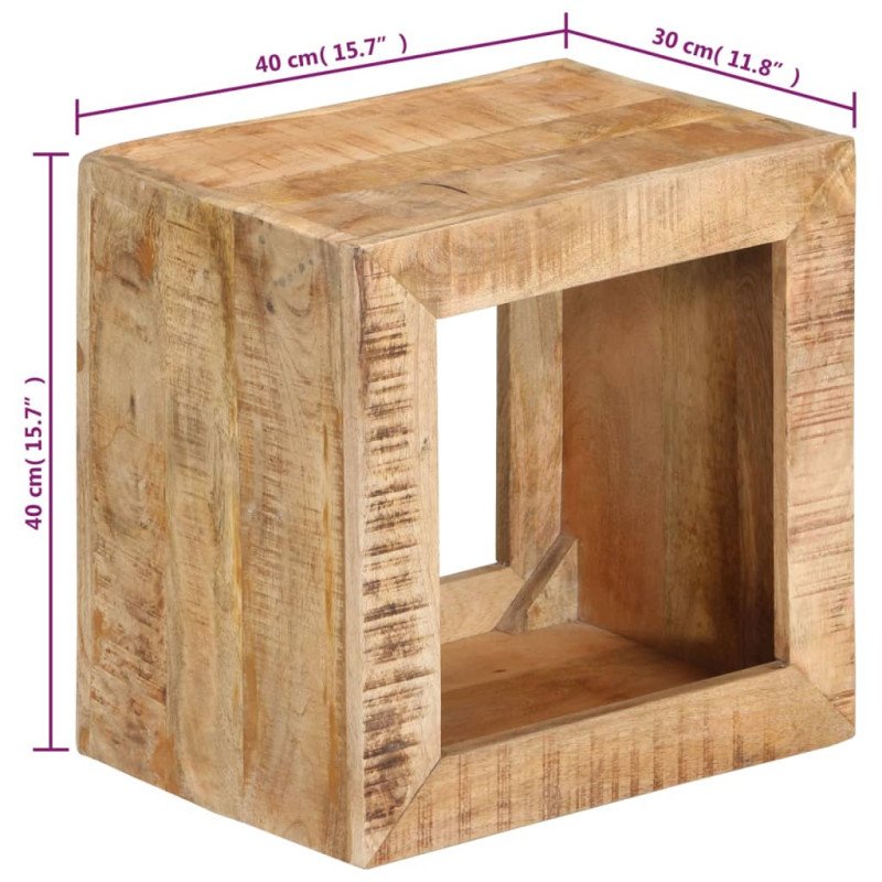 vidaXL Taburetka 40x30x40 cm masívne mangovníkové drevo