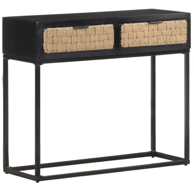 vidaXL Konzolový stolík 90x35x76 cm masívne mangové drevo