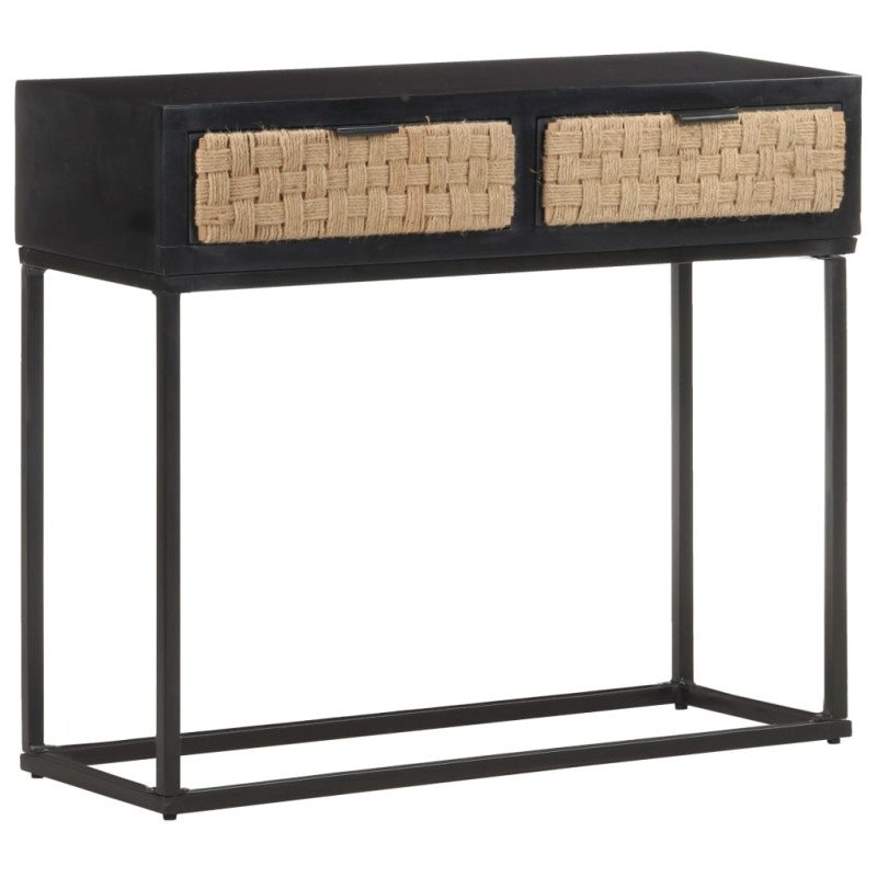 vidaXL Konzolový stolík 90x35x76 cm masívne mangové drevo