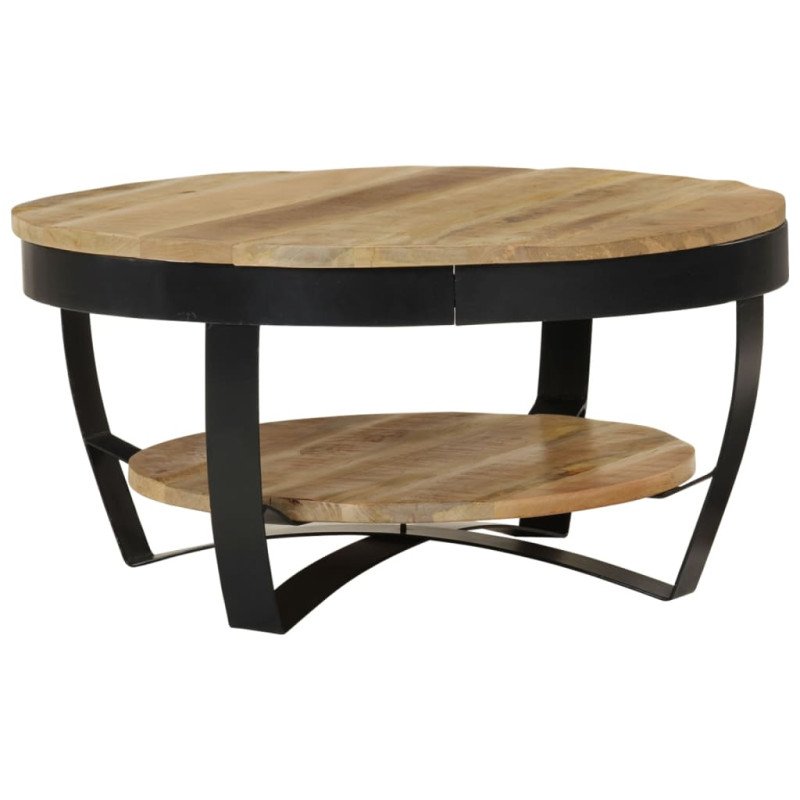 vidaXL Konferenčný stolík, surový mangový masív 65x32 cm