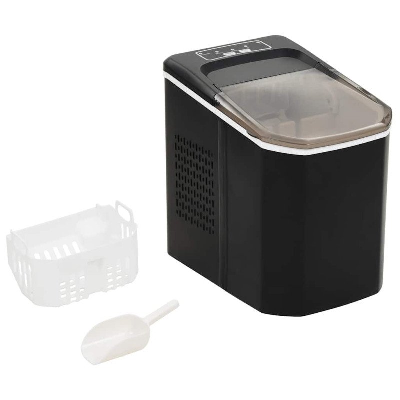 vidaXL Výrobník ľadových kociek čierny 1,4 L 15 kg/24 h