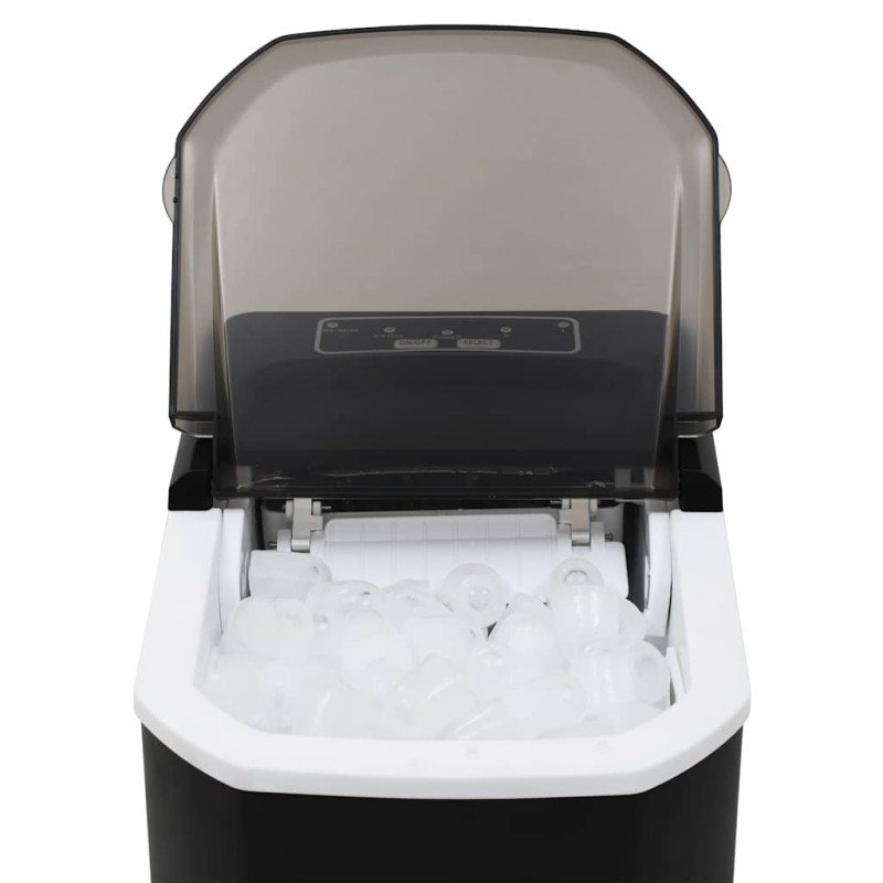 vidaXL Výrobník ľadových kociek čierny 1,4 L 15 kg/24 h