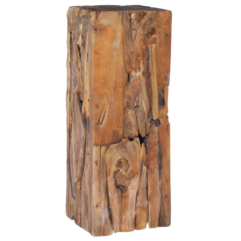 vidaXL Bočný stolík 30x30x80 cm teakový masív