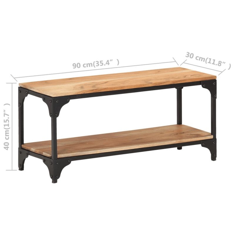 vidaXL Konferenčný stolík 90x30x40 cm akáciový masív