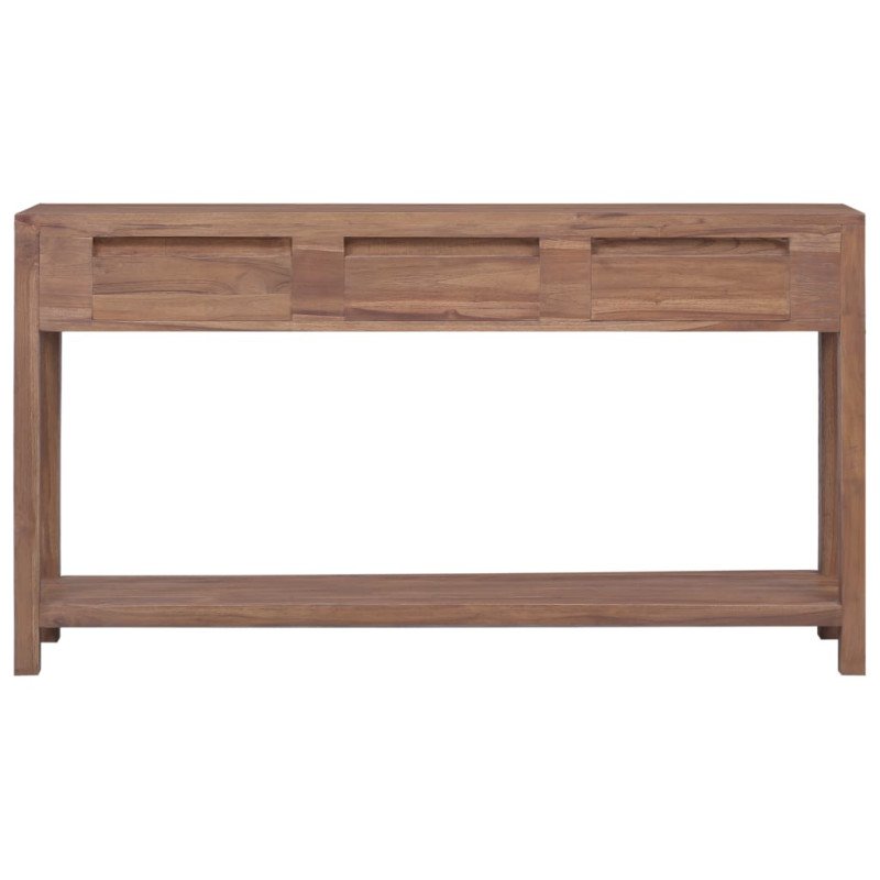 vidaXL Konzolový stolík 145x30x80 cm teakový masív
