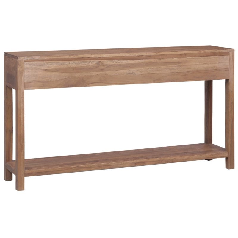 vidaXL Konzolový stolík 145x30x80 cm teakový masív