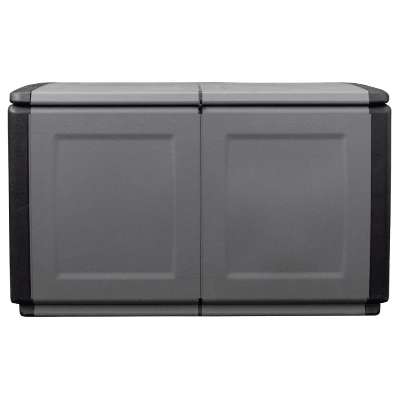 vidaXL Záhradný úložný box 96x53x57 cm 230 l sivo-čierny
